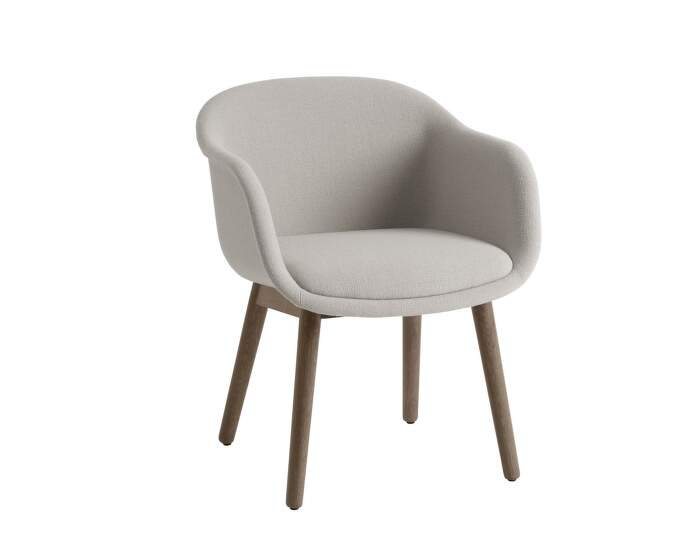 Fiber Conference Armchair Wood Base, brown/Hallingdal 133