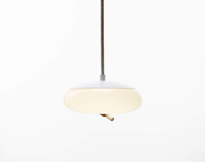 Knot Small Disco PC1037 Lamp, opaline / white matte