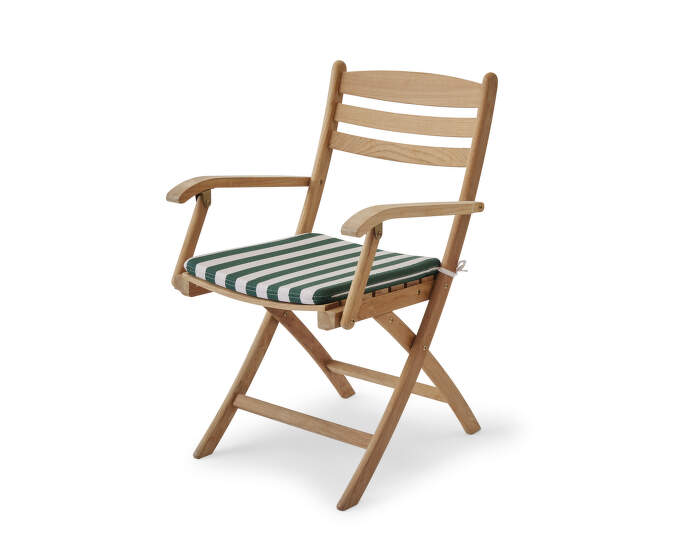 Selandia Armchair Cushion, light apricot / dark green stripe