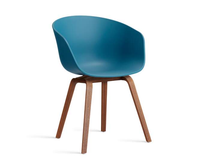 AAC 22 Chair Walnut, azure blue