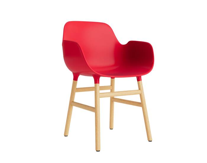 Form Armchair Oak, bright red