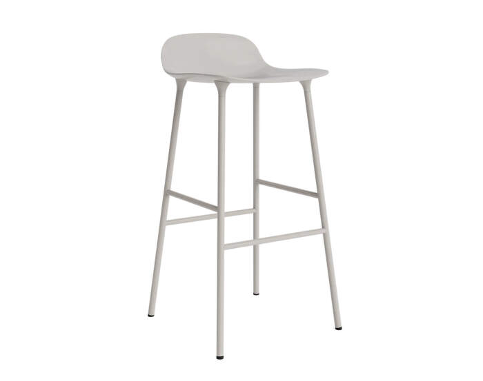 Form Bar Chair 75 cm Steel, warm grey
