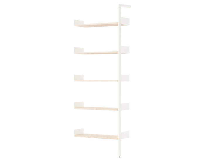 Rombe IF4 Add-on Bay Shelves, alabaster/lacquered oak