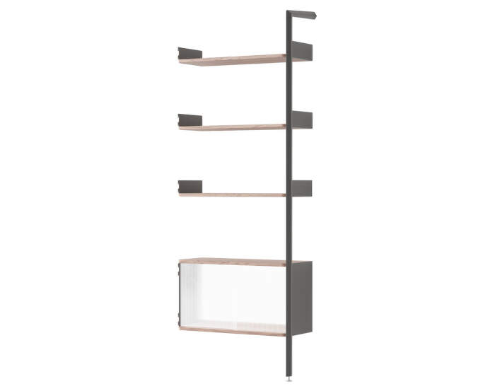 Rombe IF6 Add-on Bay Cabinet, anthracite/lacquered walnut