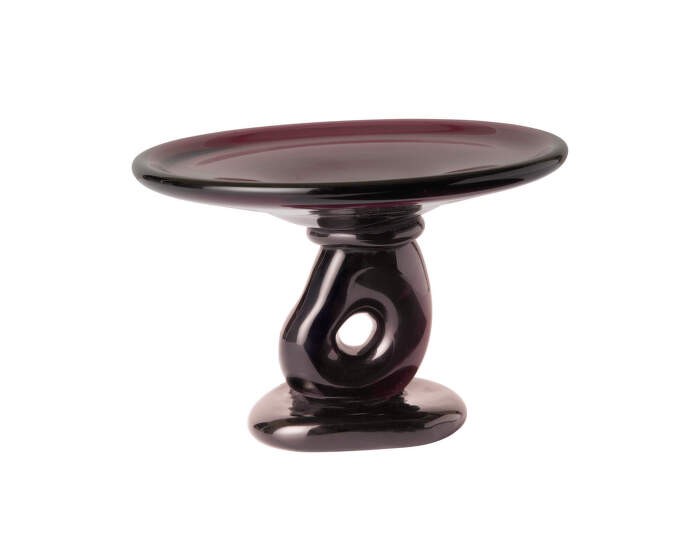 Damo Glass Centrepiece Ø21, dark grape