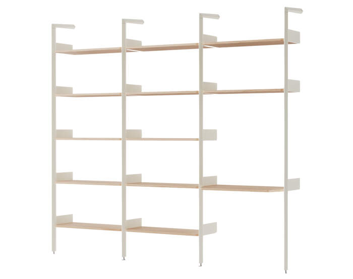 Rombe Configuration G, alabaster/lacquered oak