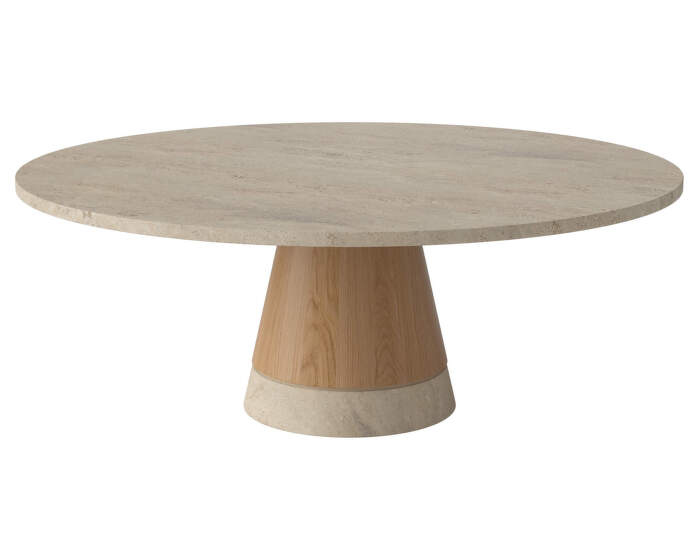 Piro Coffee Table Ø90 H36, sand travertine