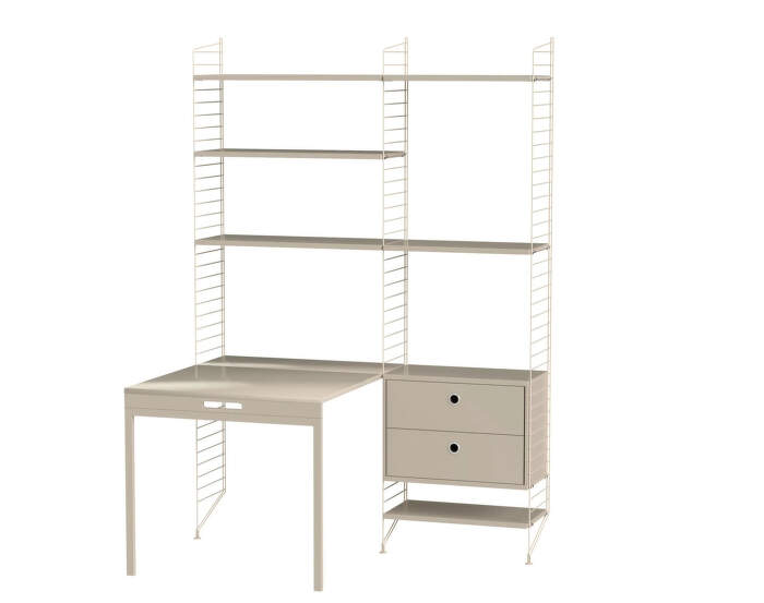 String Workspace E Shelving Set, beige