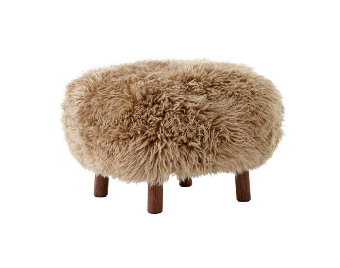 Little Petra ATD1 Pouf, walnut/sheepskin Honey
