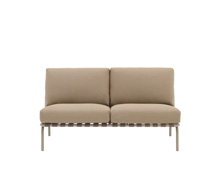 Settle Sofa 2-Seater without armrest, Ribbed Weave 5/taupe