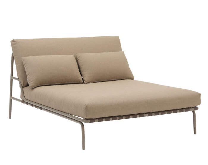 Settle Lounge Bed without armrest, Ribbed Weave 5/taupe