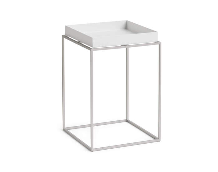 Stolek Tray Table 30x30 High, white : silicon coated base