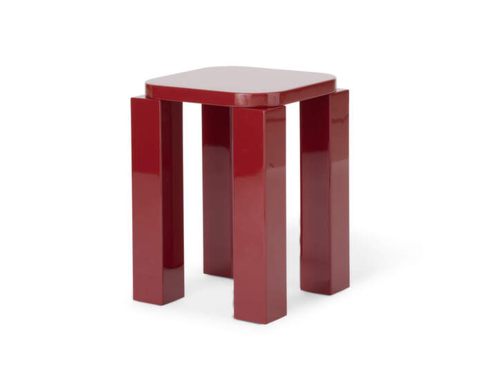 Atlas Stool, burgundy