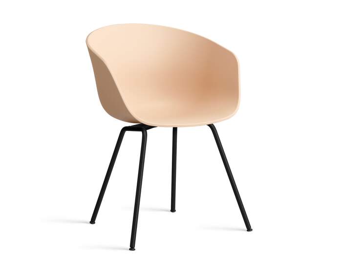 AAC 26 Chair Black Steel, pale peach