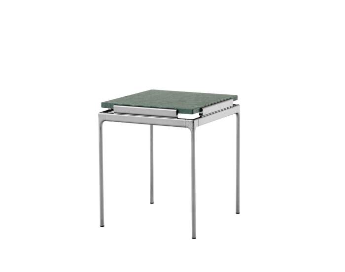 Sett LN11 Side Table, dark chrome  / Verde Guatemala