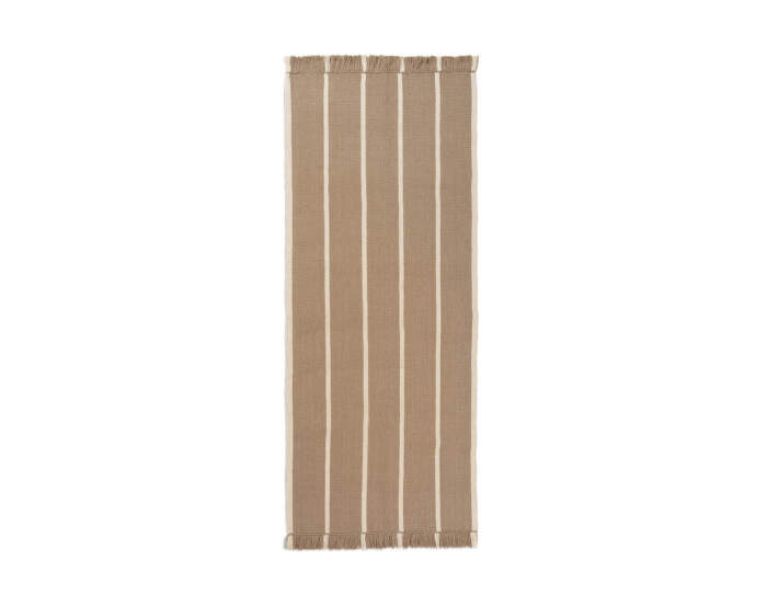 Calm Kelim Runner 80x200, dark sand/off-white