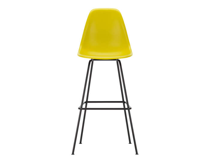 Eames Plastic Bar Stool High, mustard