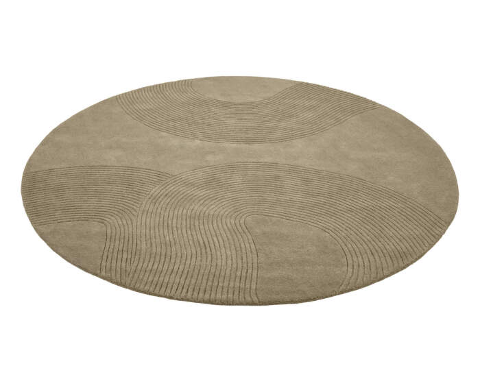 Zen Round Rug Ø250 cm, dark beige