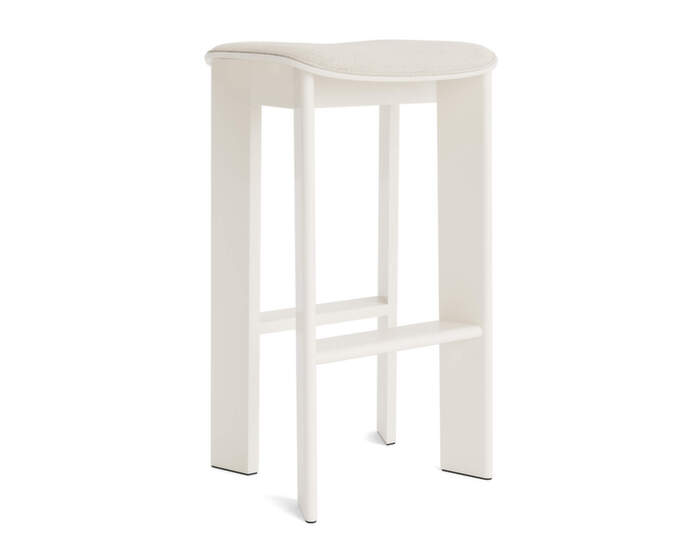 Chisel 30 Bar Stool H75, cream white lacquered beech / Mode 11
