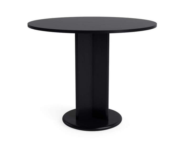 Chisel 29 Table Round Ø90, black lacquered oak
