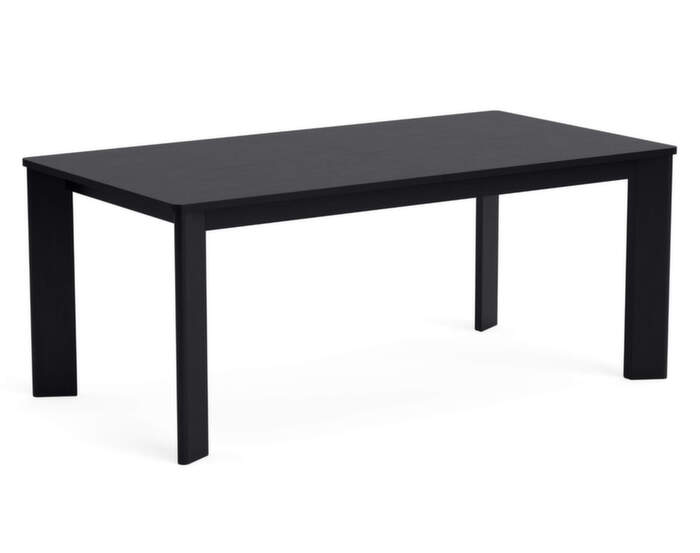Chisel 630 Extendable Table Rectangular, black laquered oak