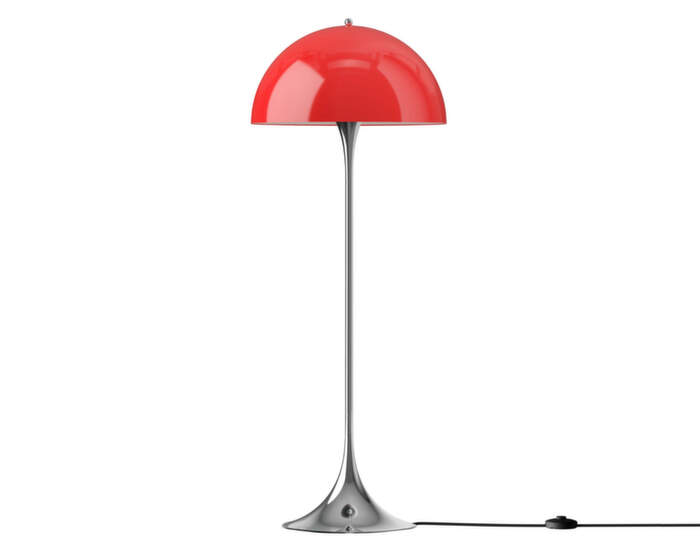 Panthella 500 Floor Lamp, original opal red