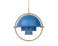 Multi-Lite Pendant Large, blue/brass