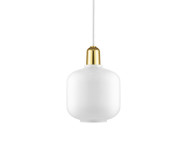 Amp Lamp Small, white/brass