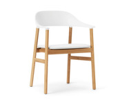 Herit Armchair Oak Leather, white