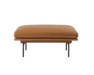 Outline Pouf, cognac leather