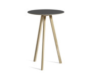 Copenhague CPH 20 Table Ø70, oak/black linoleum