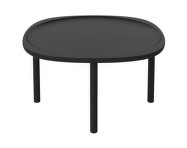 Trace Coffee Table Ø75 H38 cm, black stained oak