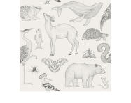 Katie Scott Animals Wallpaper, off-white