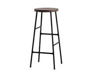 Cornet Bar Stool High Black Steel, smoked oiled oak