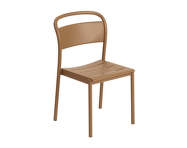 Linear Steel Side Chair, burnt orange