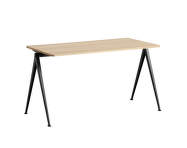 Pyramid Table 01 140x65 Black Steel, lacquered oak