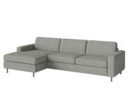Scandinavia 2.5-seater Sofa Bed w. Chaise Longue, light grey