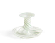 Flare Stripe Milk Candleholder, green