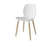 Seed Dining Chair Wood, white pigmented oak / white