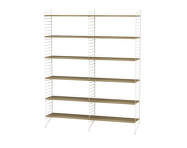 String Living Room A Shelving Set, oak/white