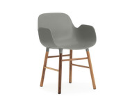 Form Armchair Walnut, grey