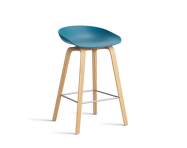 AAS 32 Bar Stool Low Oak Veneer, azure blue