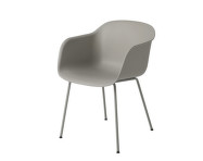 Fiber Armchair Tube Base, grey