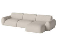 Núvol Sofa 3 Modules With Small Corner and Chaise Longue Right, ivory