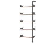 Rombe IF4 Add-on Bay Shelves, anthracite/lacquered walnut