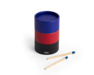 Matches Round, cobalt blue, red and black