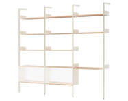 Rombe Configuration J, alabaster/lacquered oak