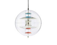 VP Globe Ø40 Pendant Light, chrome/red/blue