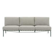 Settle Sofa 3-Seater without armrest, Ribbed Weave 2/dark green