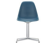Eames Plastic Side Chair DSL, sea blue / polished aluminum
